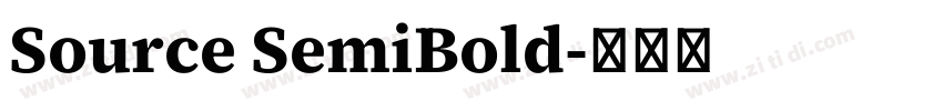 Source SemiBold字体转换